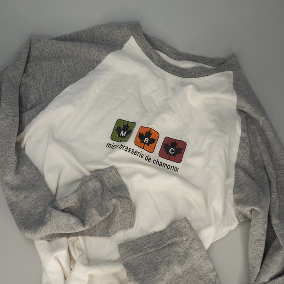 Vintage Micro Brasserie Chamonix Baseball Tee S - Picture 1 of 10